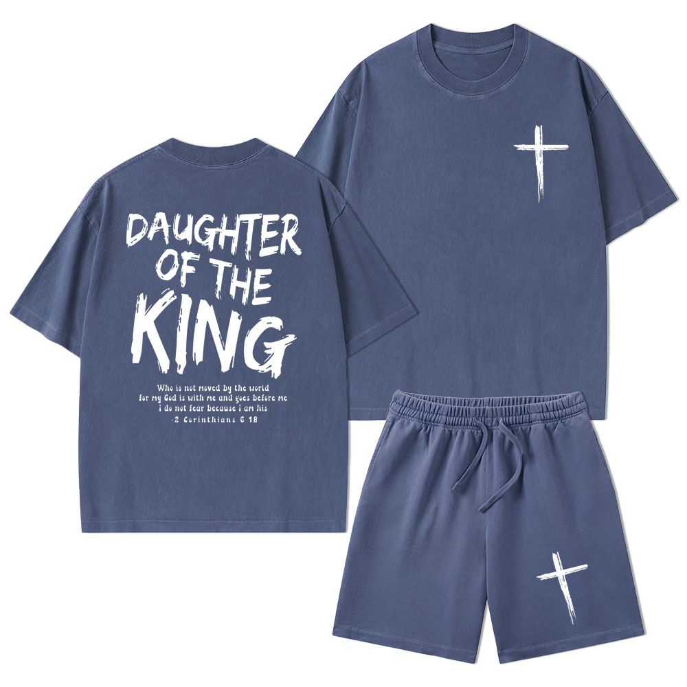 Daughter Of The King Christian Washed T-Shirt & Shorts