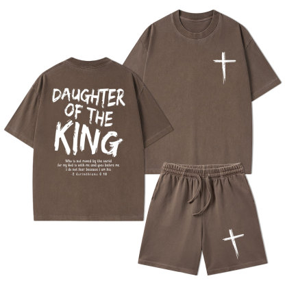 Daughter Of The King Christian Washed T-Shirt & Shorts