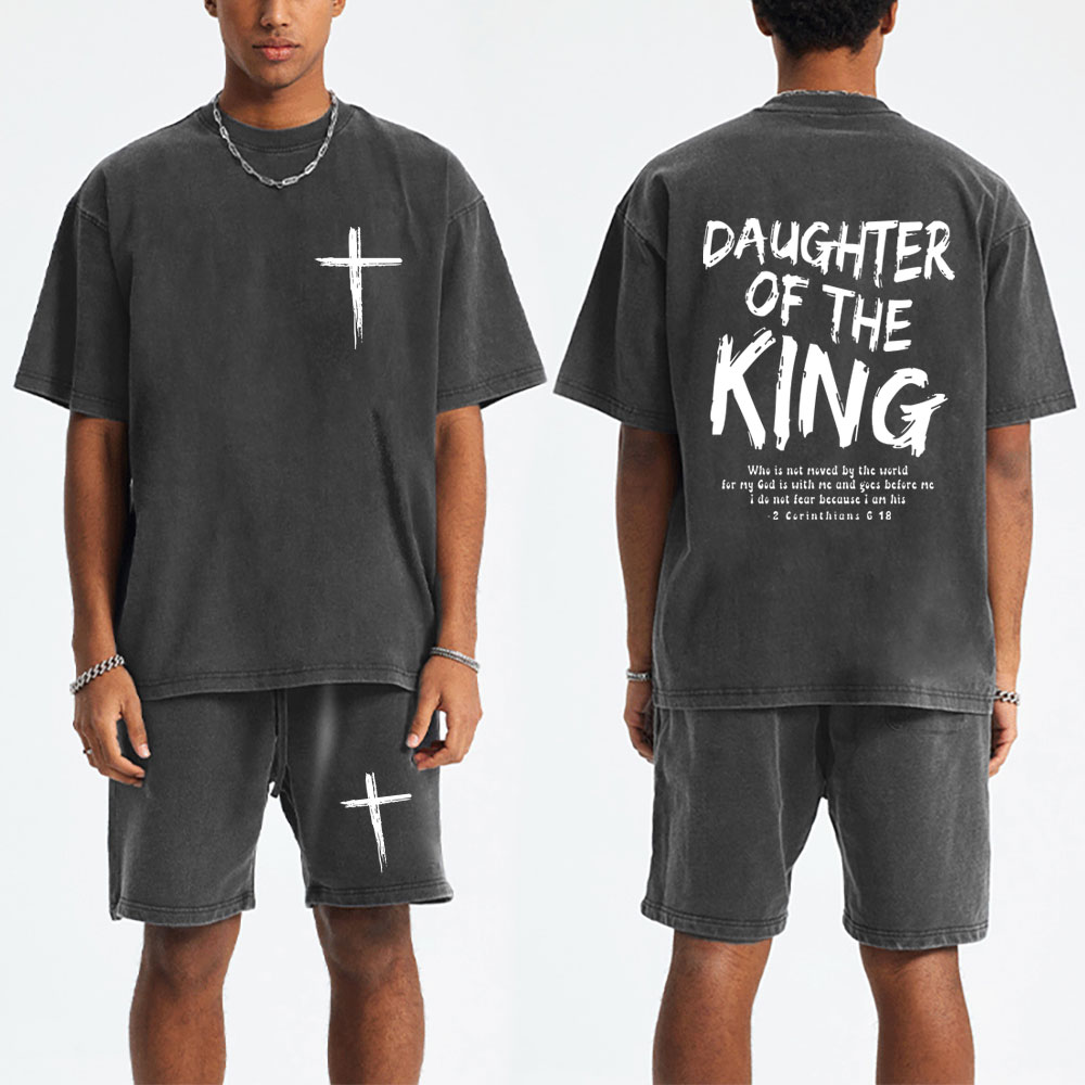 Daughter Of The King Christian Washed T-Shirt & Shorts