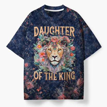 Daughter Of The King Oversized All-Over Print Christian T-Shirt