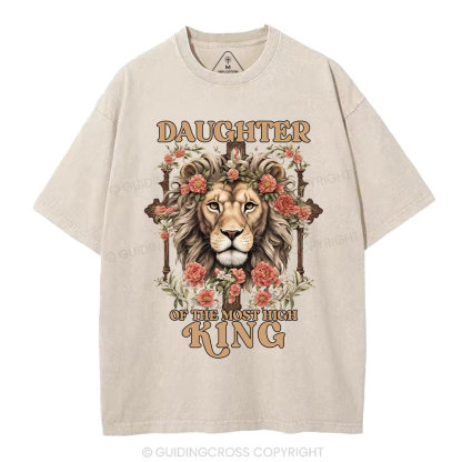 Daughter Of  The Most High King Christian Washed T-Shirt