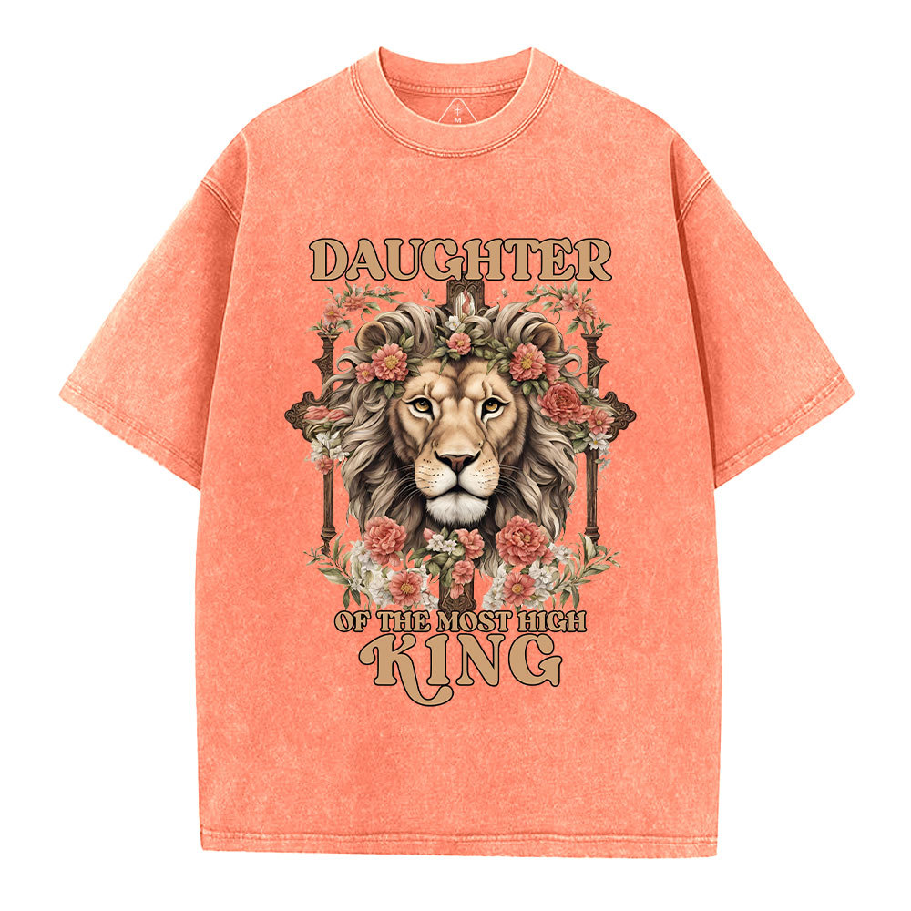 Daughter Of  The Most High King Christian Washed T-Shirt