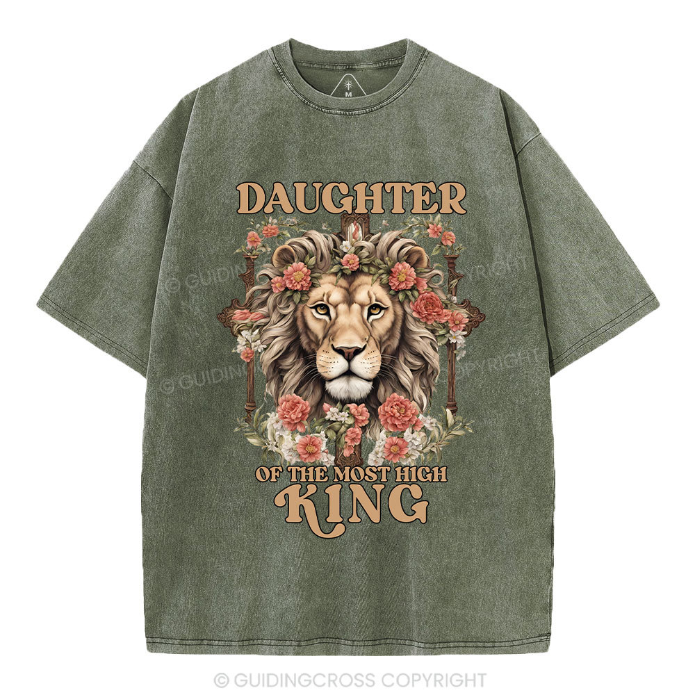 Daughter Of  The Most High King Christian Washed T-Shirt