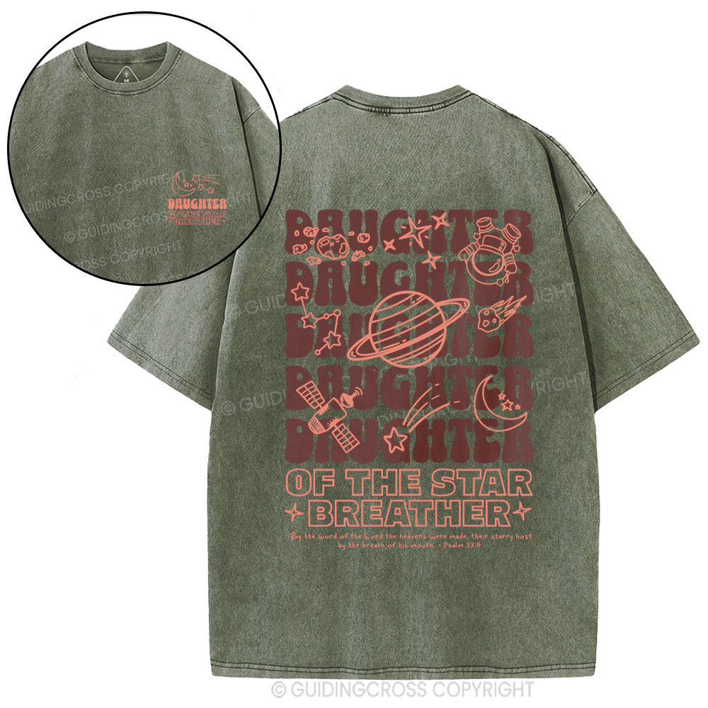 Daughter Of The Star Breather Christian Washed T=Shirt