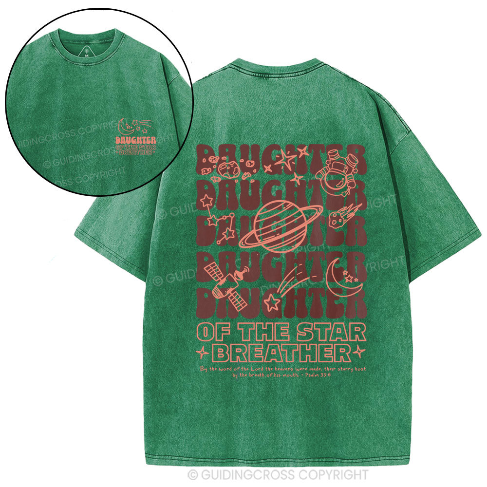 Daughter Of The Star Breather Christian Washed T=Shirt