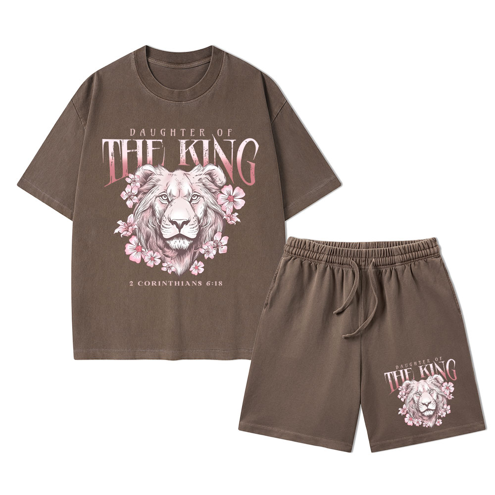 Daughter of The King Christian Washed T-Shirt & Shorts