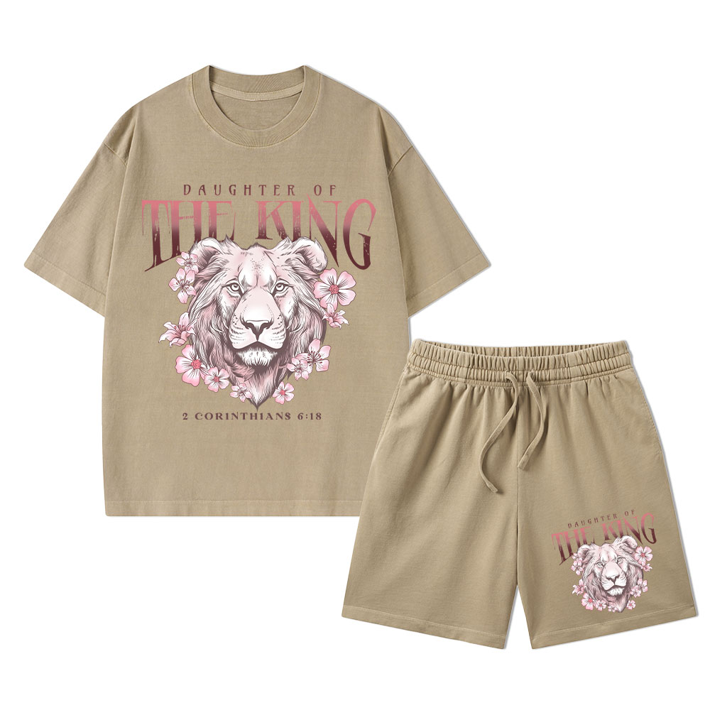 Daughter of The King Christian Washed T-Shirt & Shorts