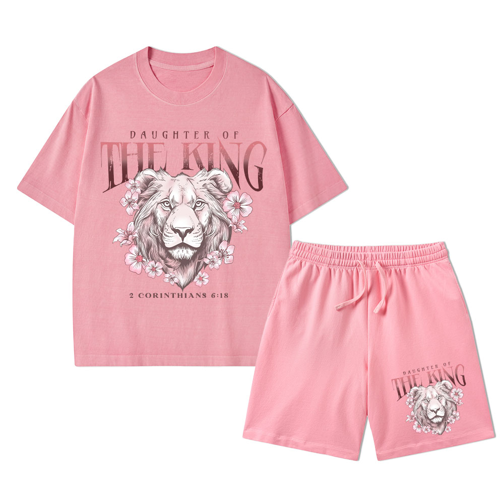 Daughter of The King Christian Washed T-Shirt & Shorts