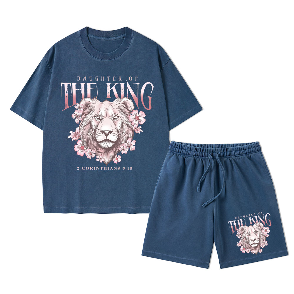 Daughter of The King Christian Washed T-Shirt & Shorts