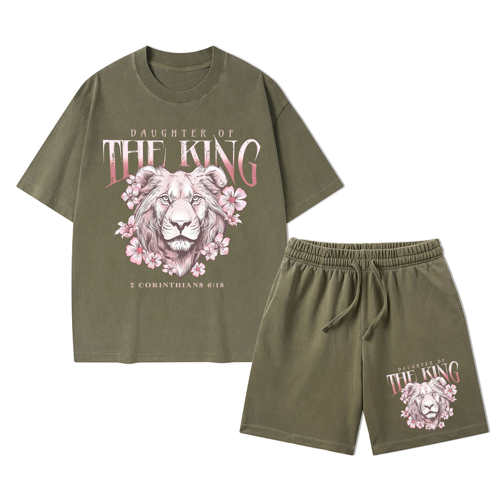 Daughter of The King Christian Washed T-Shirt & Shorts