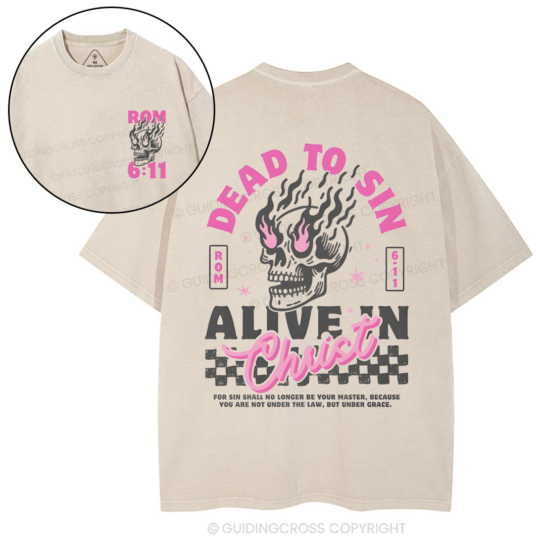 Dead To Sin Chirstian Washed T-Shirt
