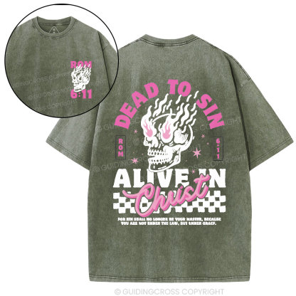 Dead To Sin Chirstian Washed T-Shirt