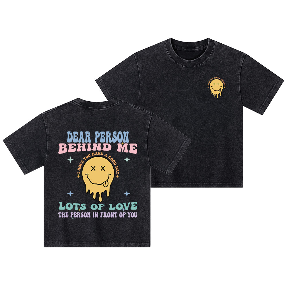 Dear Person Behind Me Christian Kid Washed T-Shirt