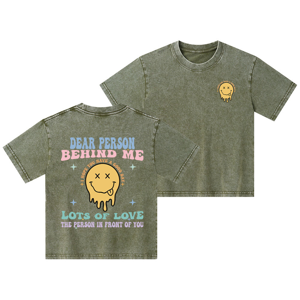 Dear Person Behind Me Christian Kid Washed T-Shirt