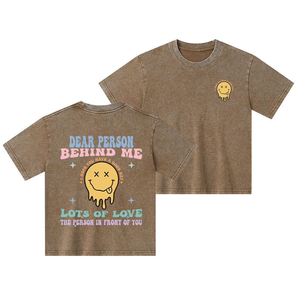 Dear Person Behind Me Christian Kid Washed T-Shirt