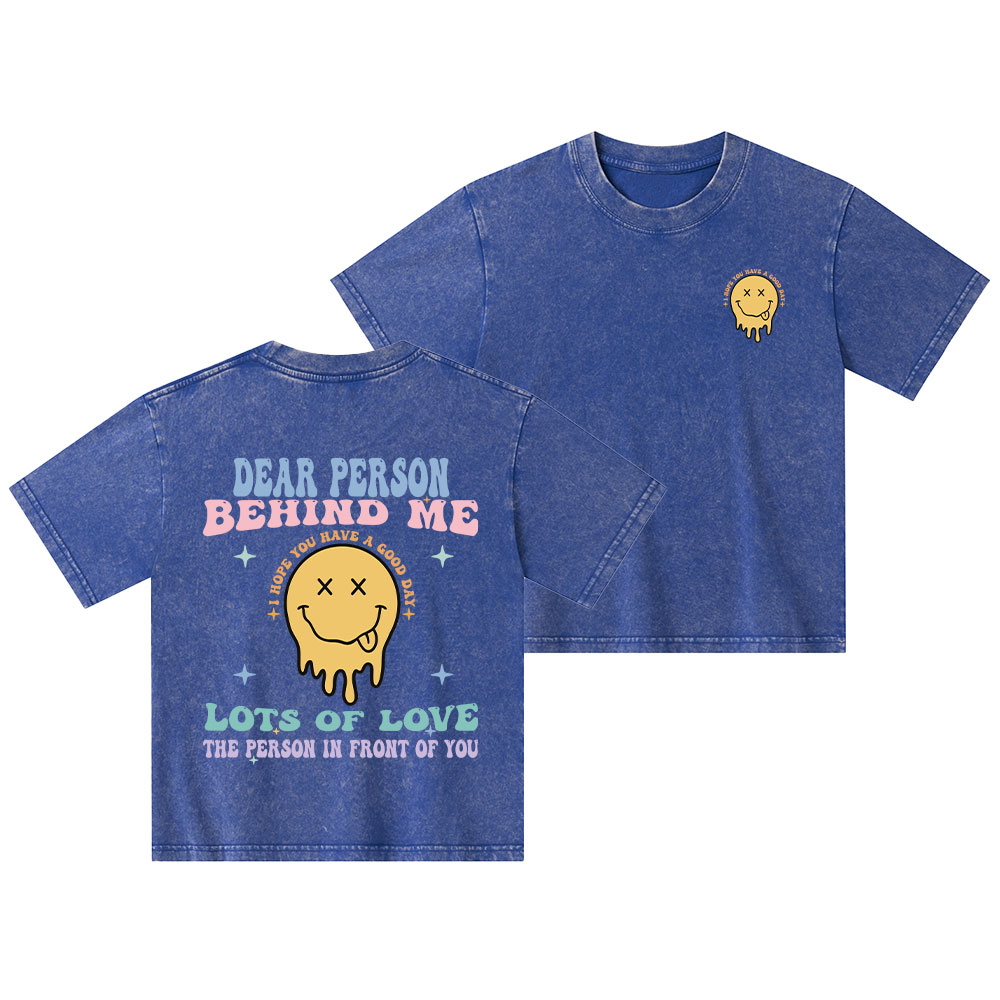 Dear Person Behind Me Christian Kid Washed T-Shirt