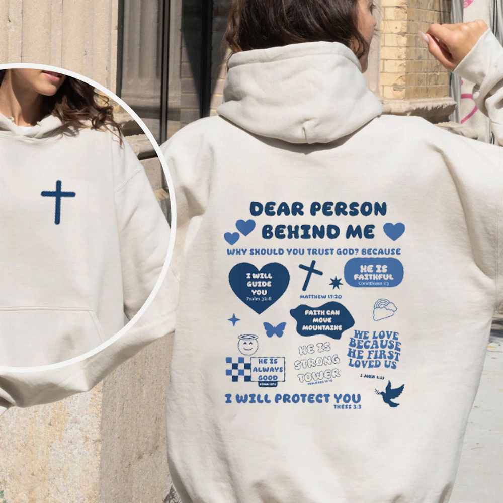 Dear Person Behind Me Christian Fleece Hoodie Set