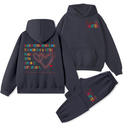 Dear Person Behind Me Christian Fleece Hoodie Set