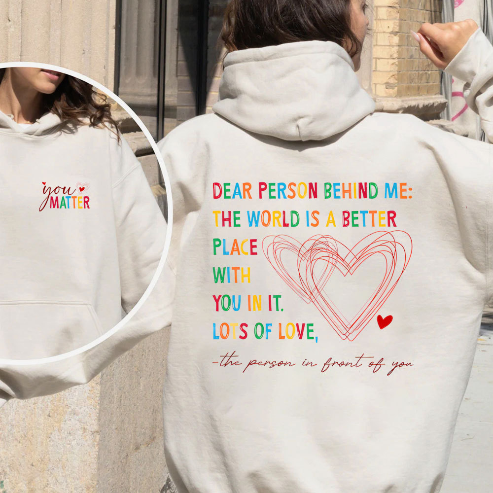 Dear Person Behind Me Christian Fleece Hoodie Set