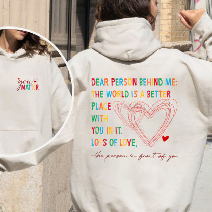 Dear Person Behind Me Christian Fleece Hoodie Set