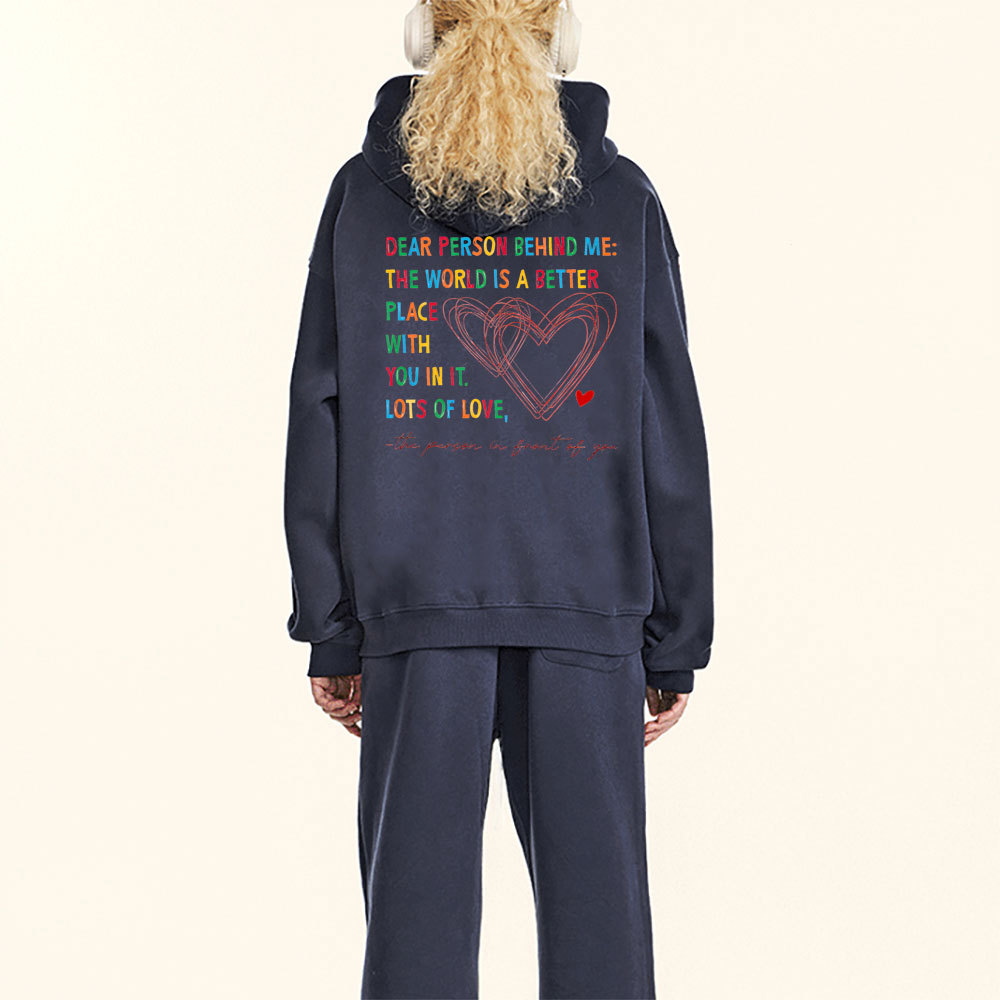 Dear Person Behind Me Christian Fleece Hoodie Set