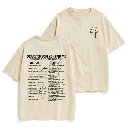 Dear Person Behind Me Christian Heavy Cotton T-Shirt
