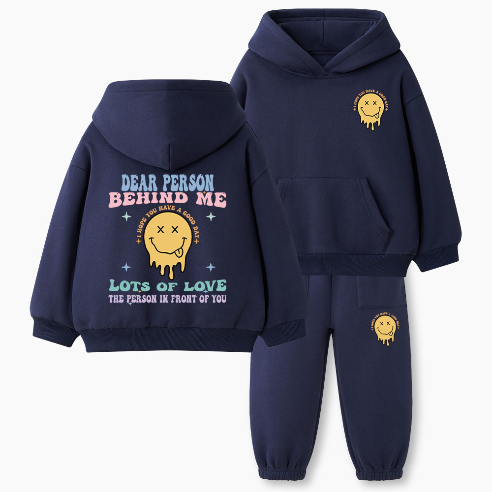 Dear Person Behind Me Christian Kid Fleece Hoodie Set
