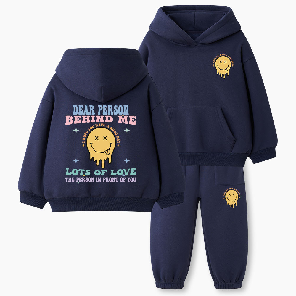 Dear Person Behind Me Christian Kid Fleece Hoodie Set
