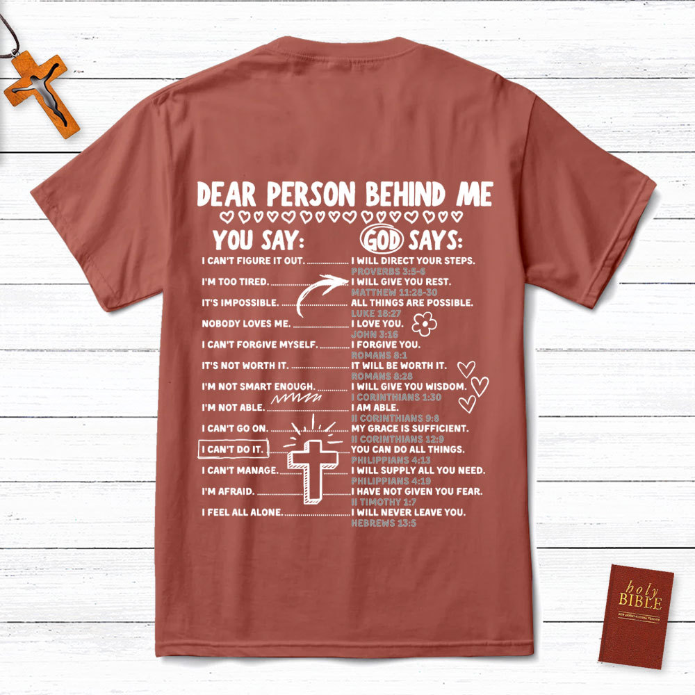 Dear Person Behind Me Christian T-Shirt