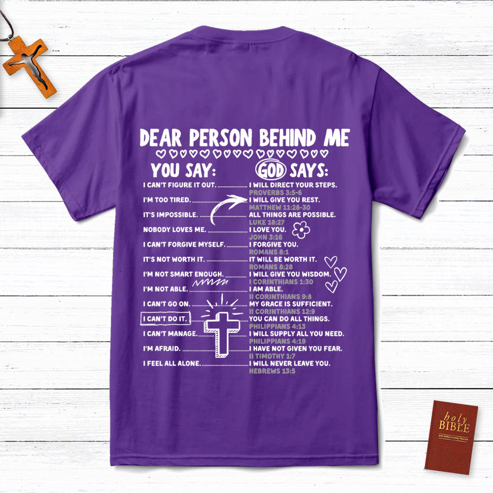Dear Person Behind Me Christian T-Shirt