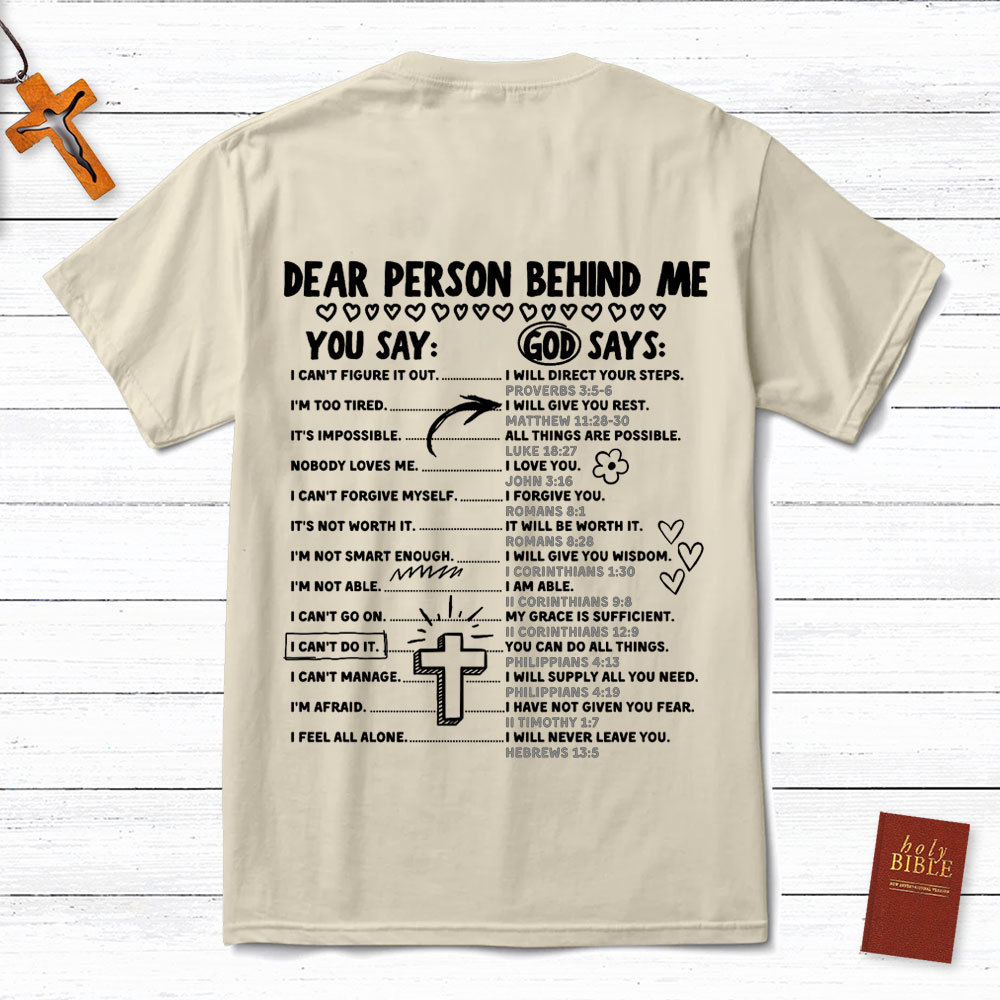 Dear Person Behind Me Christian T-Shirt
