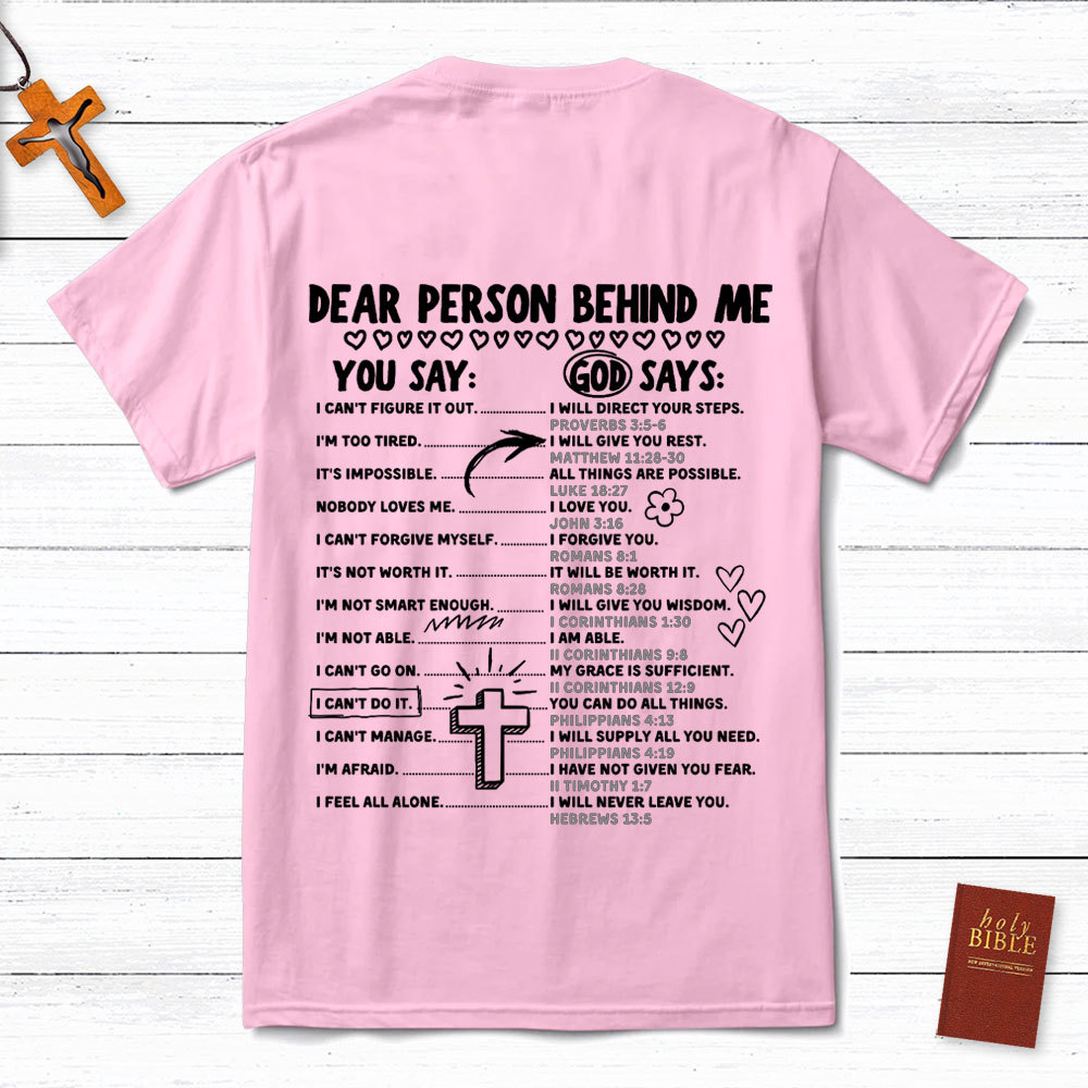 Dear Person Behind Me Christian T-Shirt
