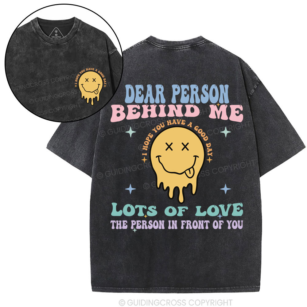 Dear Person Behind Me Christian Washed T-Shirt