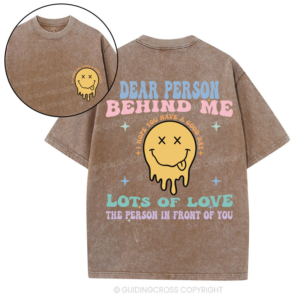 Dear Person Behind Me Christian Washed T-Shirt