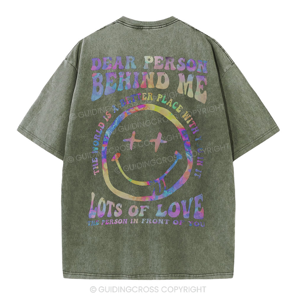Dear Person Behind Me Christian Washed T-Shirt