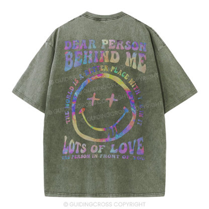 Dear Person Behind Me Christian Washed T-Shirt