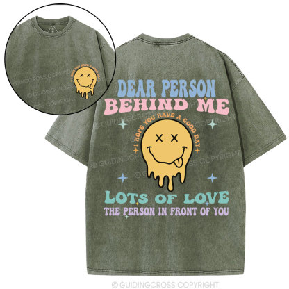 Dear Person Behind Me Christian Washed T-Shirt