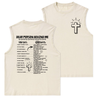 Dear Person Behind Me Christian Washed Tank Top