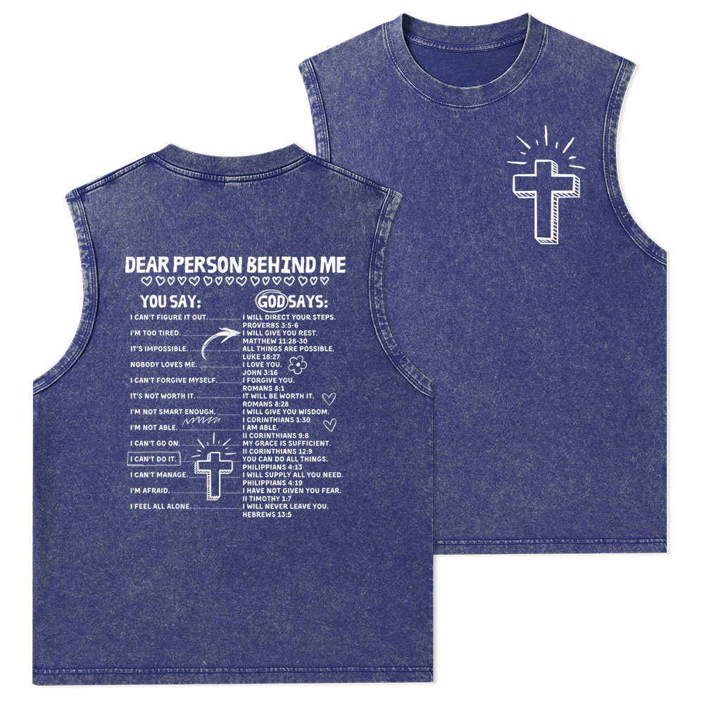 Dear Person Behind Me Christian Washed Tank Top