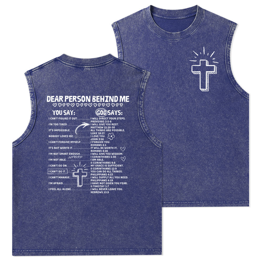Dear Person Behind Me Christian Washed Tank Top