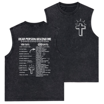 Dear Person Behind Me Christian Washed Tank Top