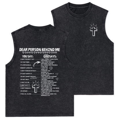 Dear Person Behind Me Christian Washed Tank Top