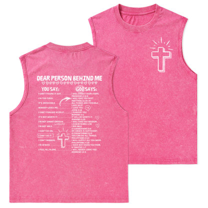 Dear Person Behind Me Christian Washed Tank Top