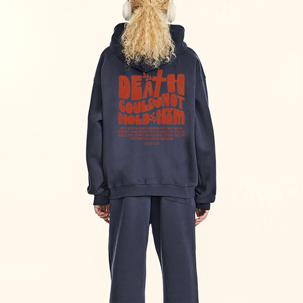 Death Could Not Hold HIM Christian Fleece Hoodie Set