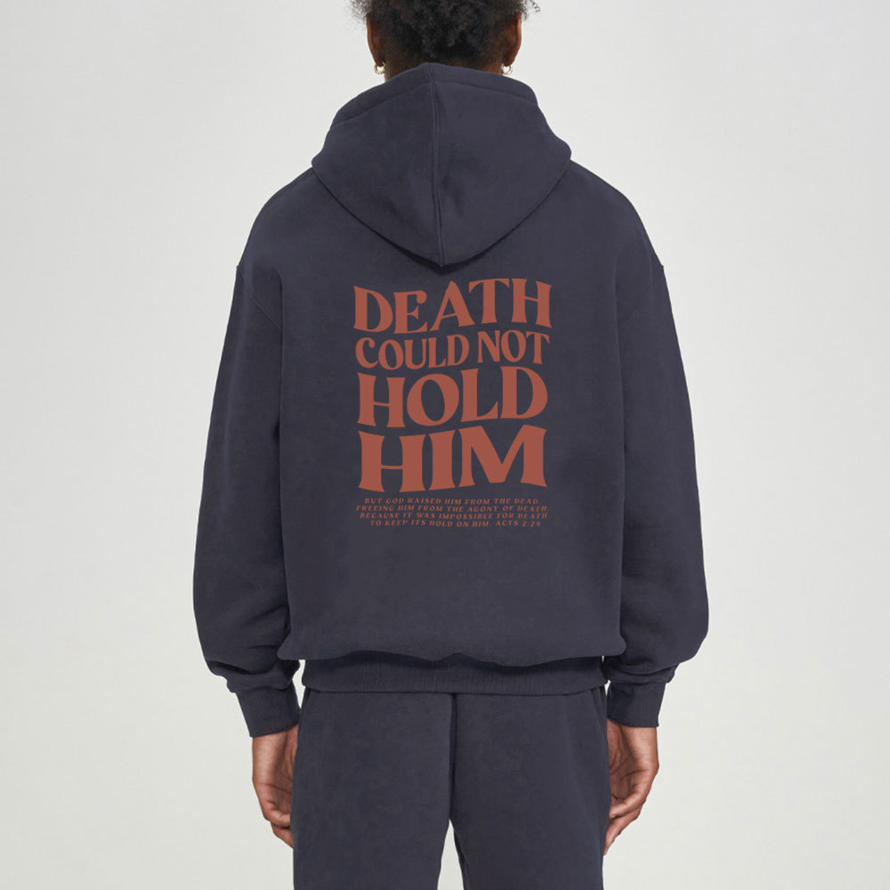 Death Could Not Hold Him Christian Fleece Hoodie Set