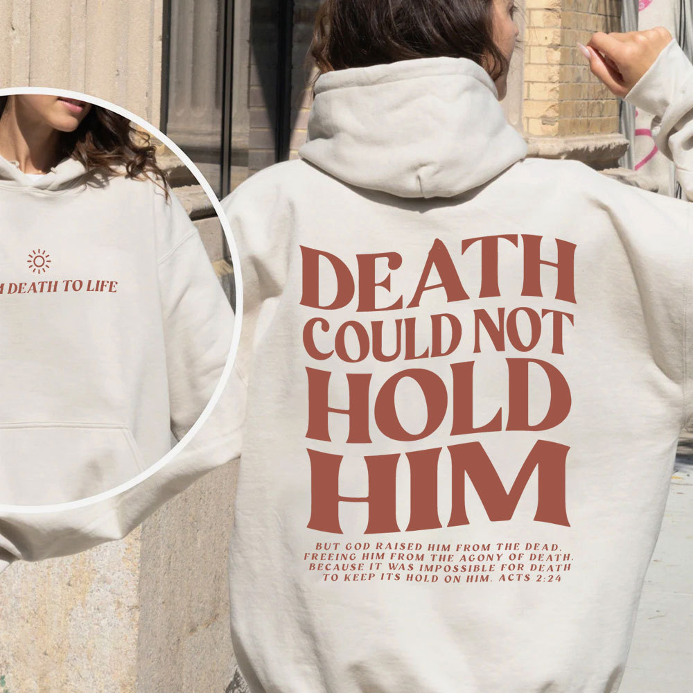 Death Could Not Hold Him Christian Fleece Hoodie Set