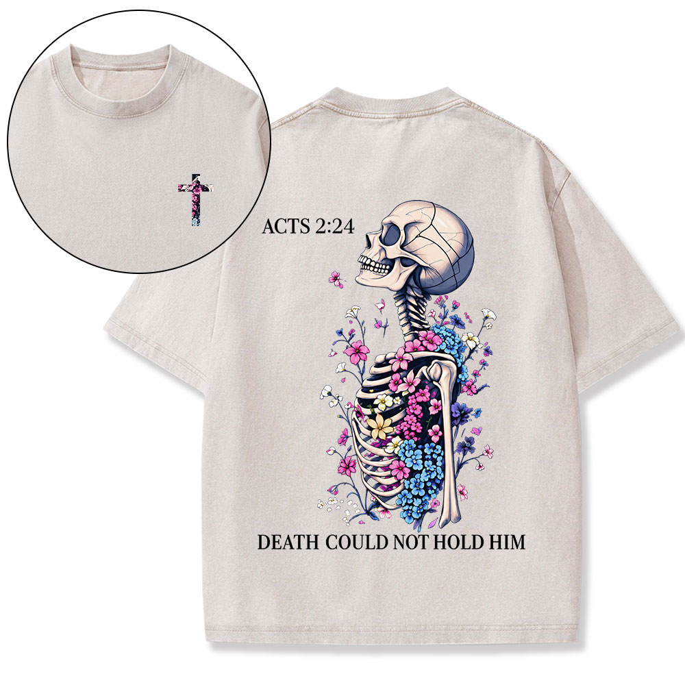 Death Could Not Hold Him Christian Washed T-Shirt