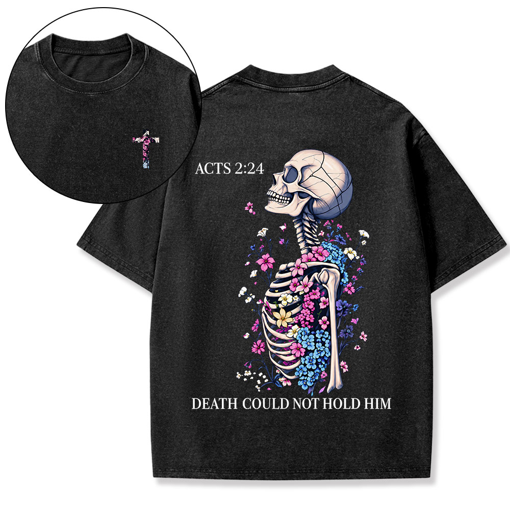 Death Could Not Hold Him Christian Washed T-Shirt