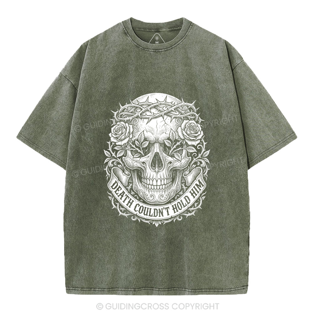 Death Could Not Hold Him Christian Washed T-Shirt