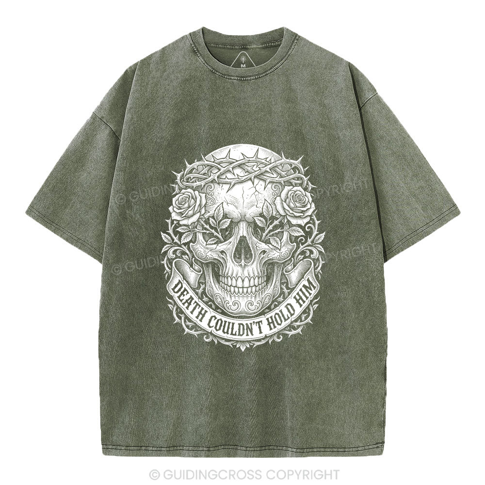 Death Could Not Hold Him Christian Washed T-Shirt